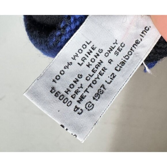 Vintage Liz Claiborne Wool Gloves Teal  OS - Picture 3 of 4